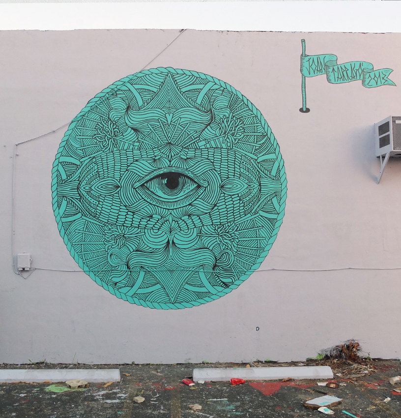 Mural Painting in Wynwood, Art Basel 2013, Miami Joan Tarrago